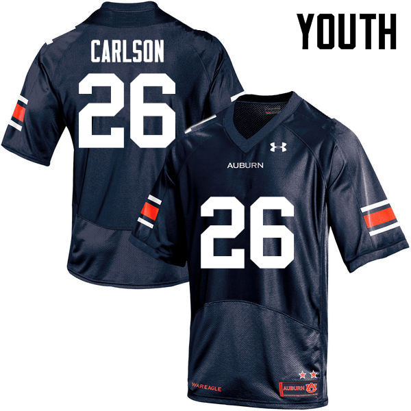 Youth Auburn Tigers #26 Anders Carlson College Football Jerseys-Navy